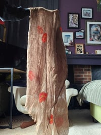 Image 5 of Brown Poppy Scarf - Made in Palestine