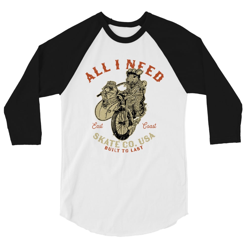 3/4 sleeve raglan shirt