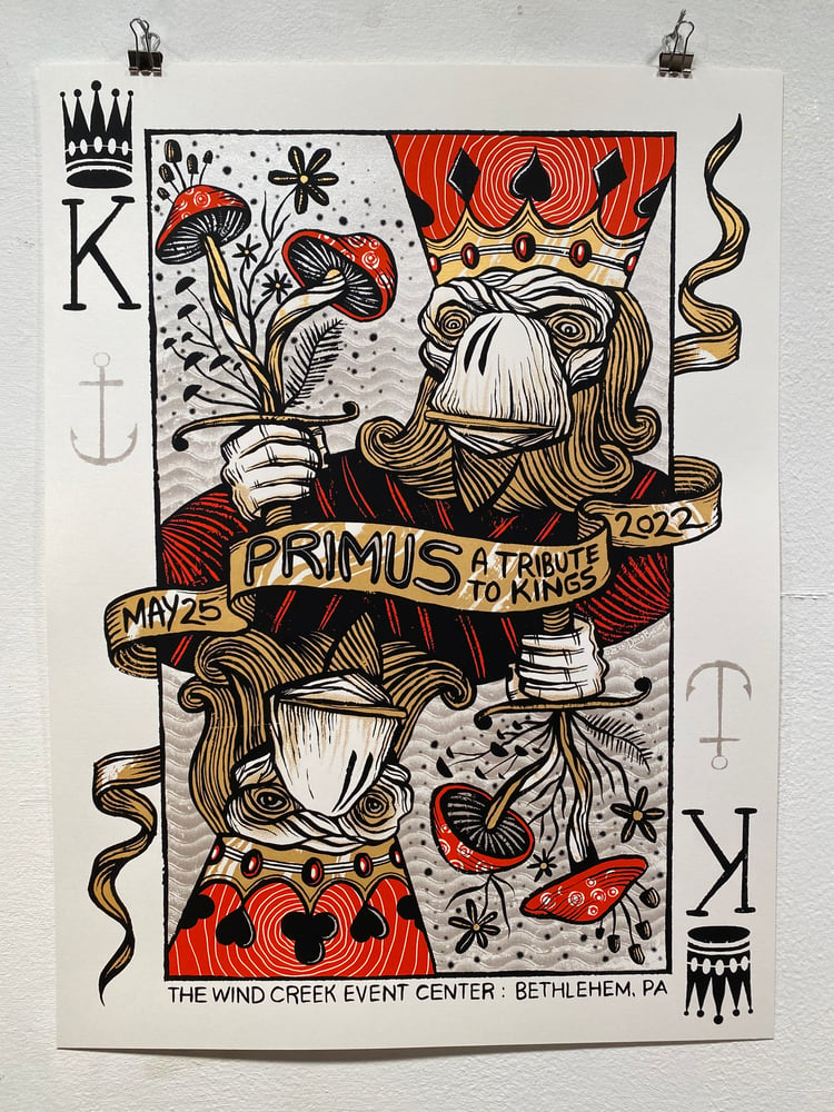 Image of PRIMUS : MUSHROOM KING SHOW POSTER : BETHLEHEM 
