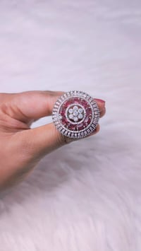 Image 3 of Janette Ruby_American Diamond Adjustable Ring