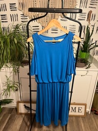 Image 1 of Ann Taylor lift blue dress 