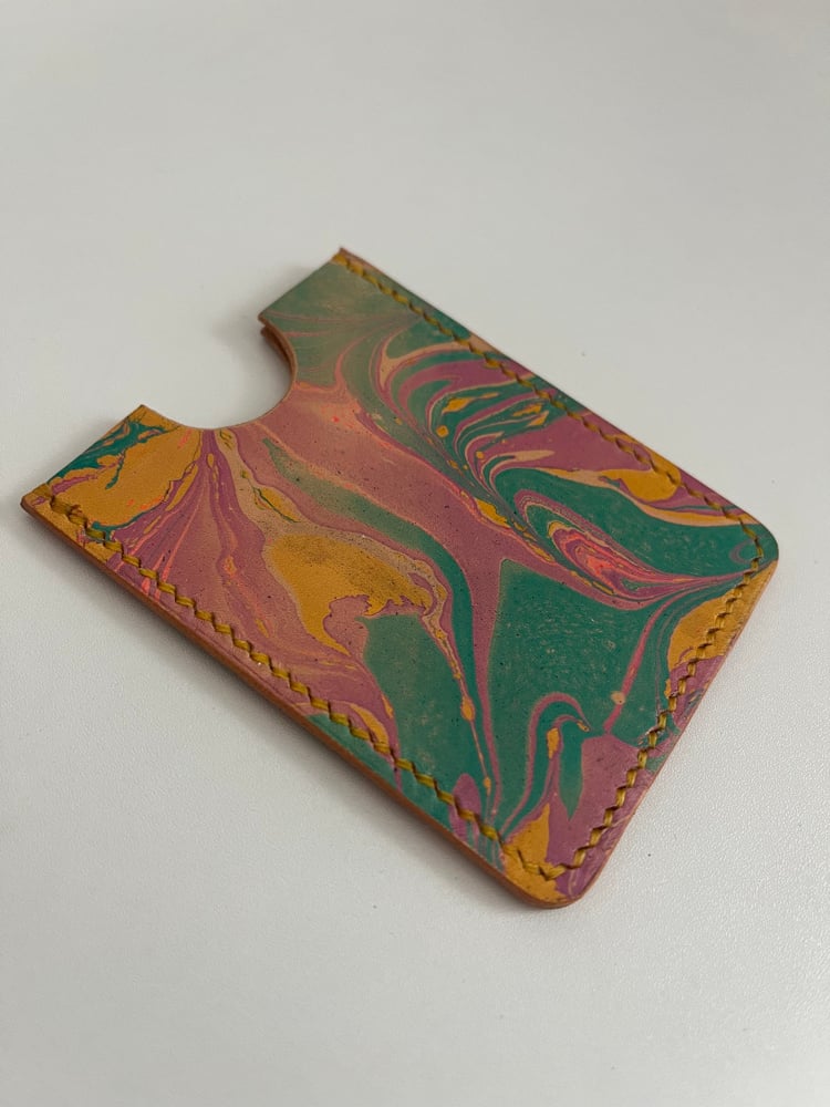 Image of Marbled Cardholder (Purple/Green)
