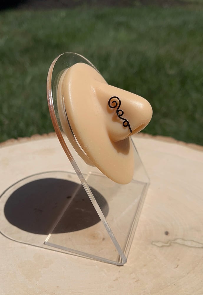 Image of Black wire nose cuffs 