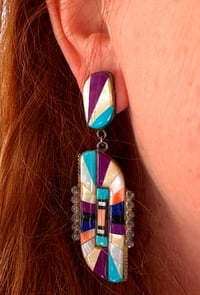 Image 3 of Groovy 70s vibe amazing earrings 