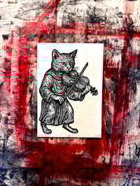 Image 1 of Geigenkatz // Kunstdruck
