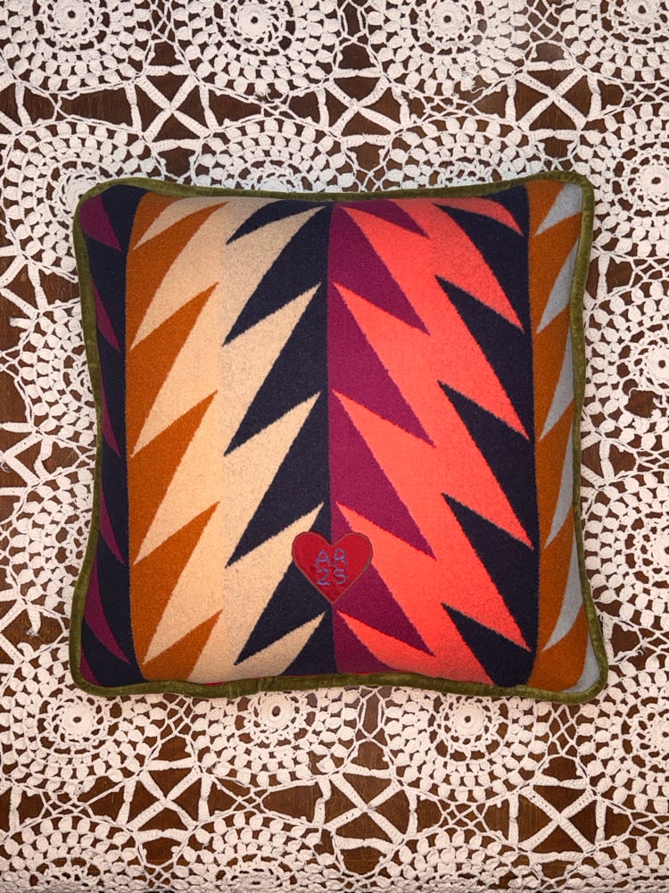 Christmas Ribbonwork Pillow 16x16