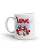 Lady bug Love mug white background glossy mug