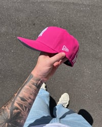 Image 3 of PINK YANKEES I <3 NY CUSTOM FITTED CAP