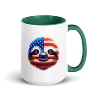 Image 17 of Independence Day Sloth USA Flag Coffee Mug