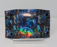 Image 2 of Handmade Holographic Dragon Trifold Wallet - Silver Hardware