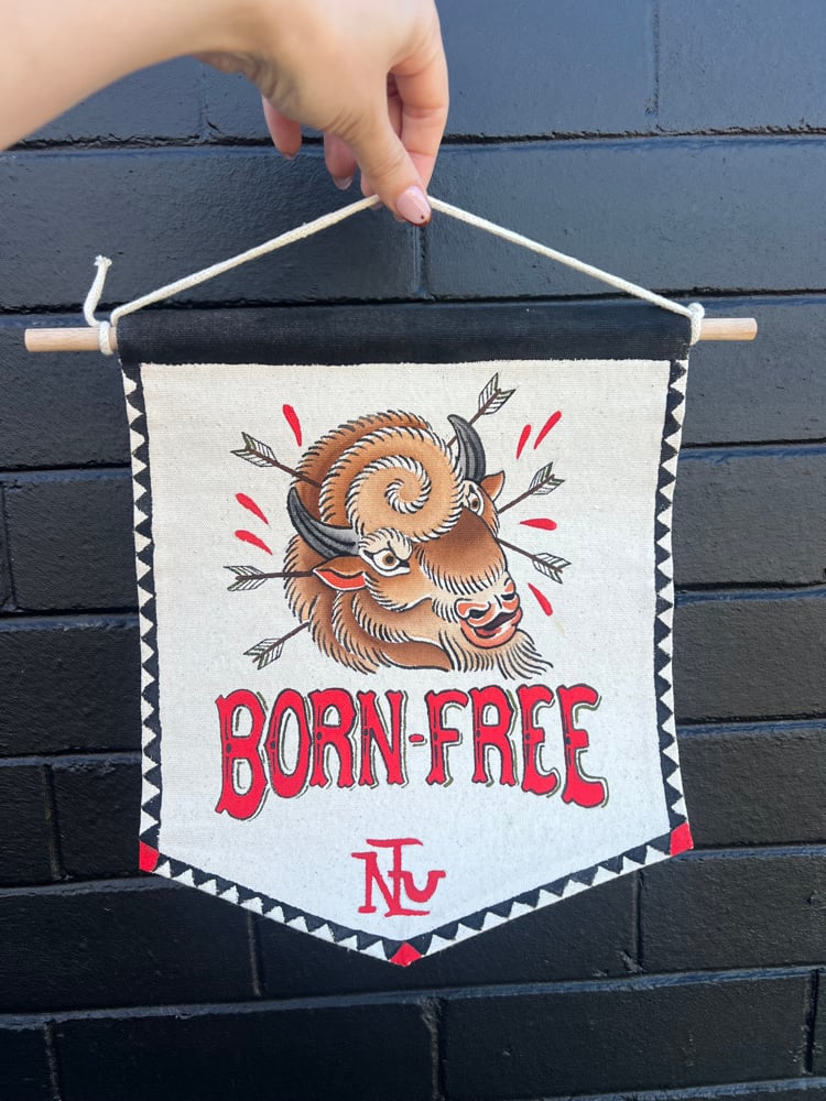 Image of Born Free Buffalo Mini Banner