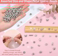 Image 2 of 1028 Silver Spacer Beads - Mix