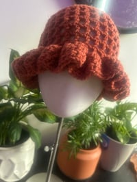 Image 5 of Ruffle Mesh Bucket Hat