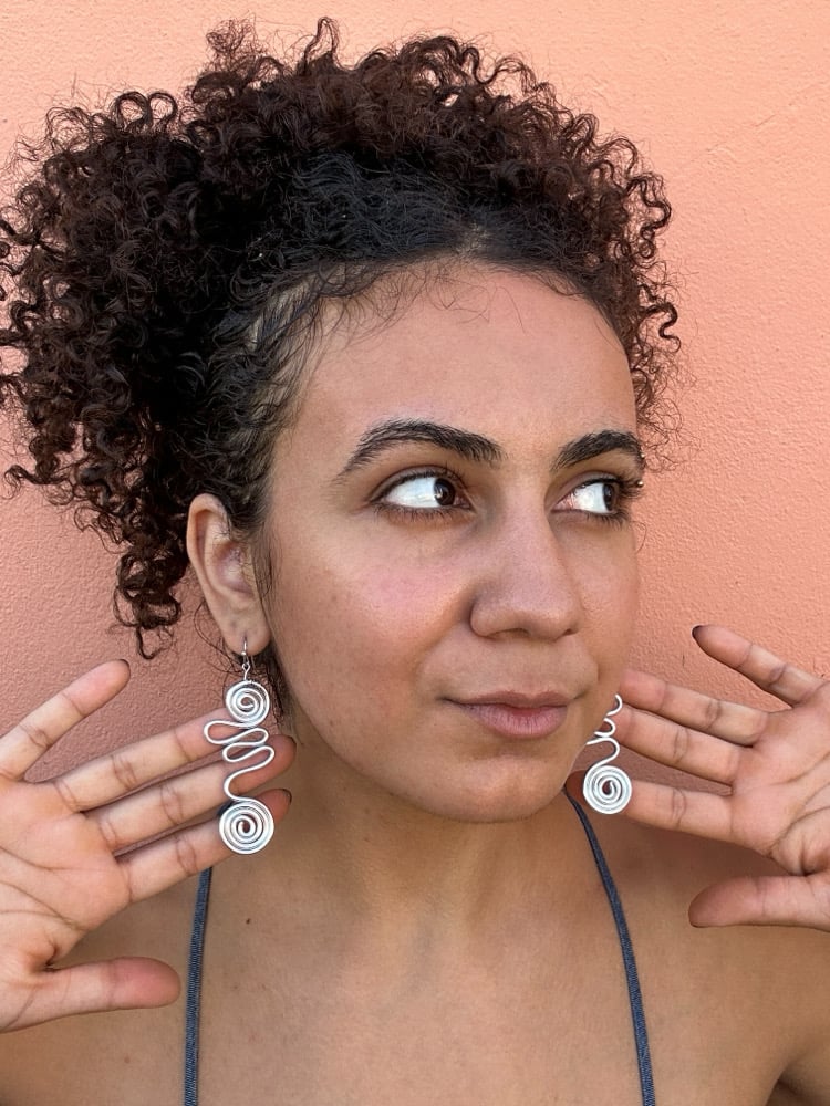 Image of ✧Aluminum Spiral Earrings
