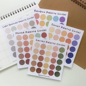 Image of Color Palette Circle Sticker Sheets