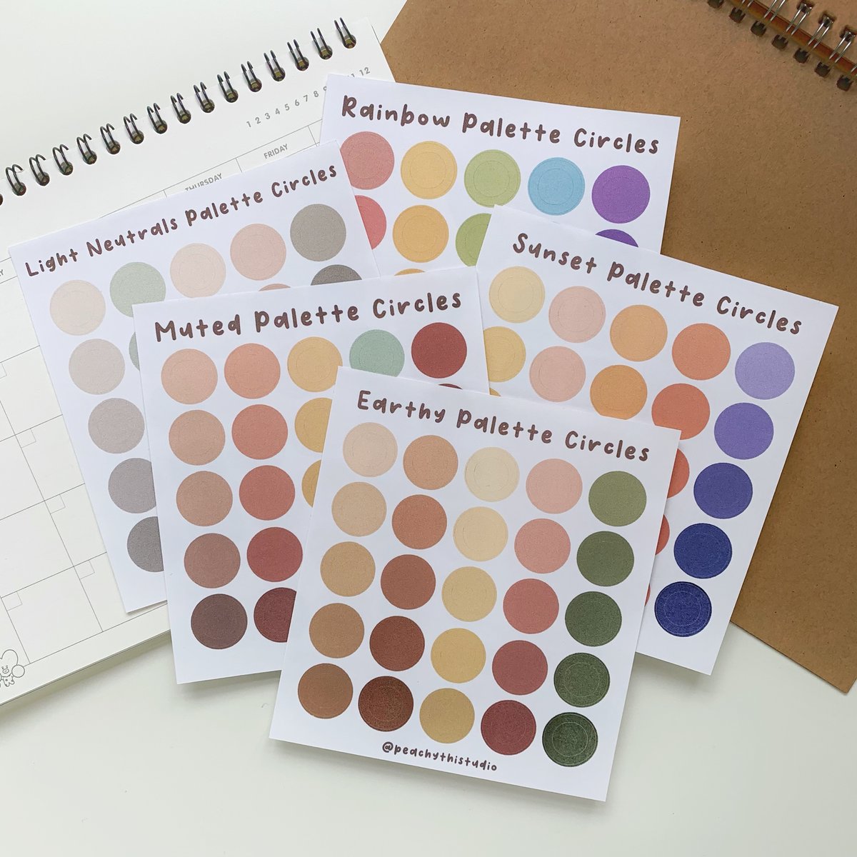 Image of Color Palette Circle Sticker Sheets