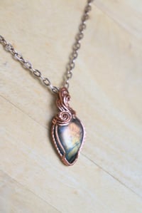 Image 3 of Copper x Sunset Yellow Labradorite Pendant