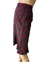 Image 7 of Seda Fashion Wool Midi Skirt by Catherina Hepfer Red & Grey Checked UK 10/12
