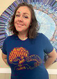 Image 1 of Shampoo-Banana T-shirt (Navy with Orange Ink)