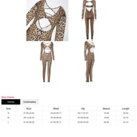 Image 2 of  Leopard  Long Sleeve jumpsuit / PRE ORDER