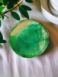 Image 5 of Set of 4 Epoxy Resin Art Coasters 'The Adventurine'