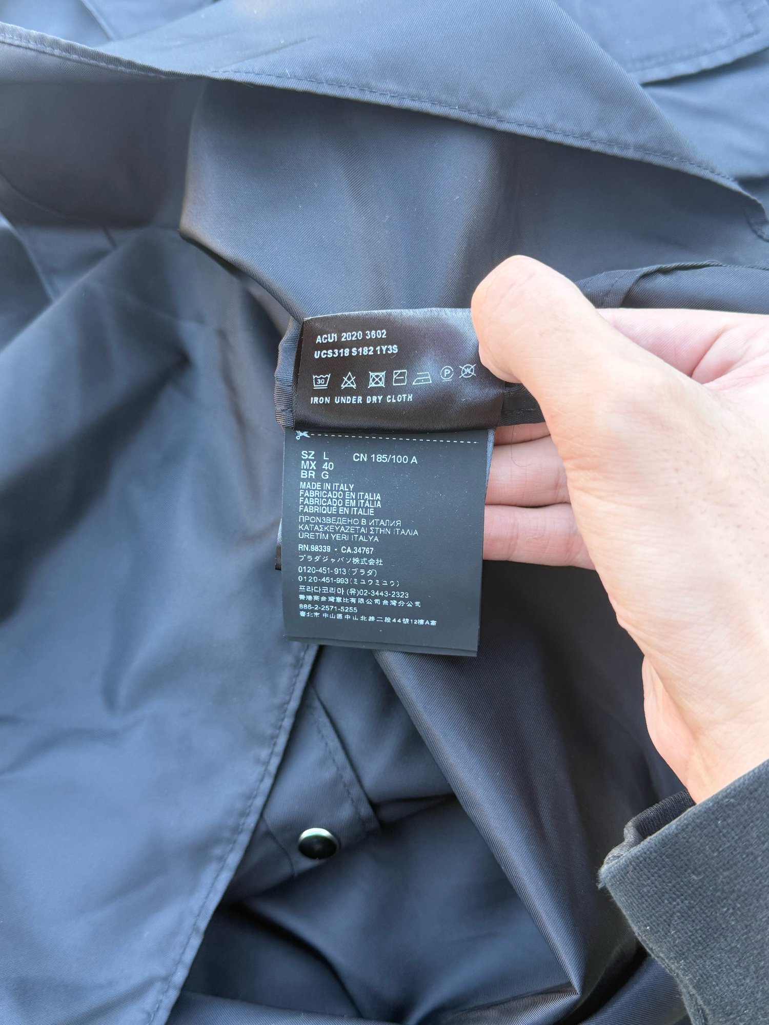 Image of Prada FW20 'Cameraman' Nylon Button-up