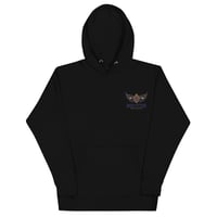 Image 4 of BOSSFITTED Navy Blue and Gold Logo Unisex Hoodie
