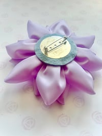 Image 2 of Lilac Velvet Flower Brooch 