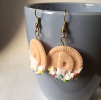 Image 3 of Dipped Cookie Inspired Polymer Clay Earrings