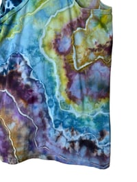 Image 7 of M Ladies Racerback Tank in Earthy Geode Ice Dye
