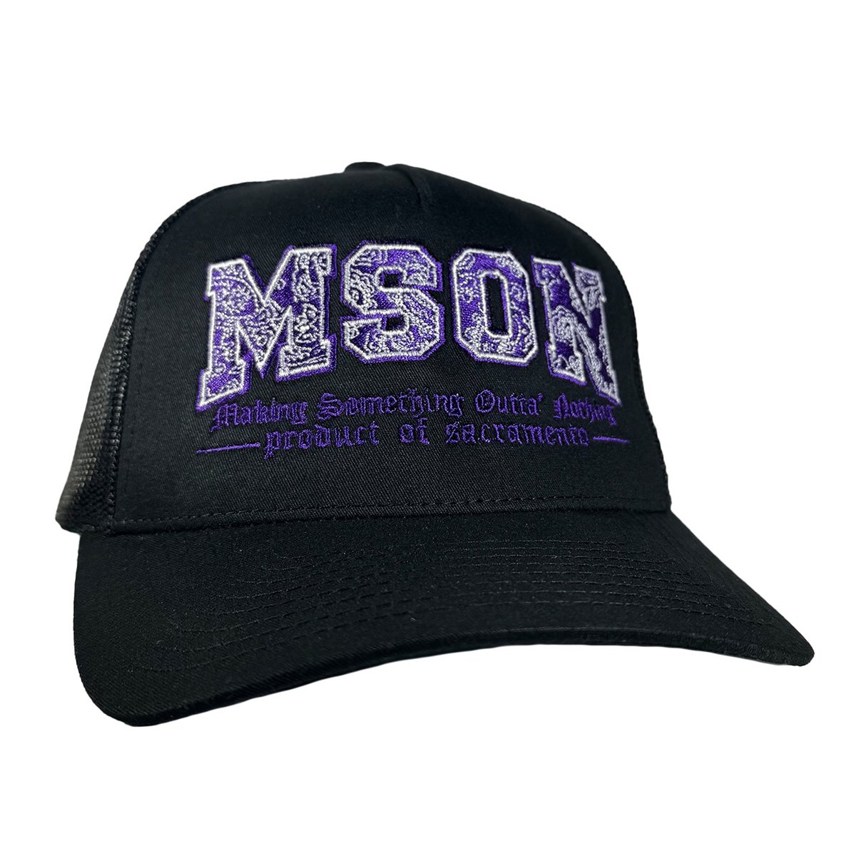 Image of Bandana Logo Black/Purple Trucker