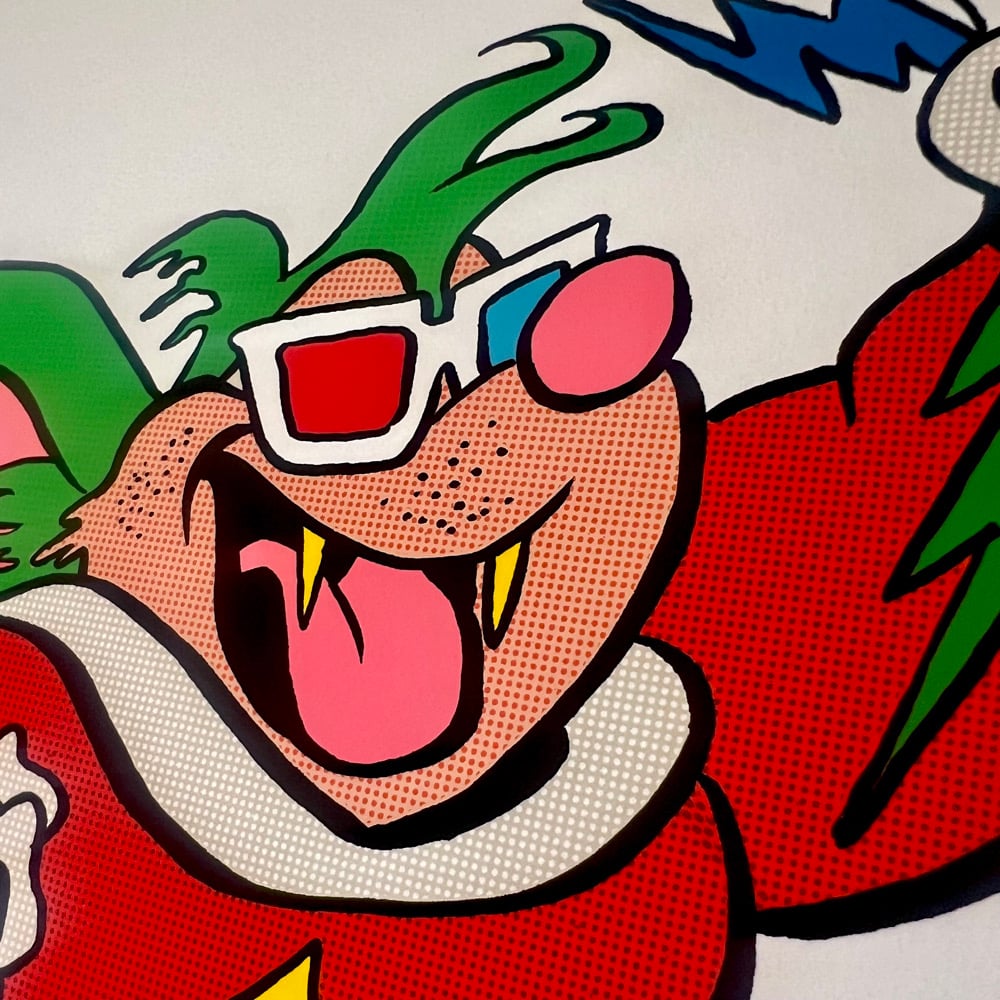 Image of MegaWatt Mouse!- 19x13- archival watercolor paper- hand numbered edition of 77