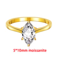 Image 2 of TFGLBU Glassic D Vvs1 Marquise Cut Moissanite Ring for Woman Shine Diamond Wedding Proposal Band S92
