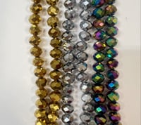 10mm faceted glass bead strands #2
