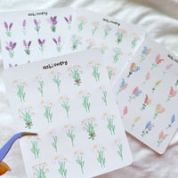 Image 3 of Lined floral stickers