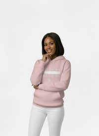 Image 2 of YB Light Pink Heavy Blend Fleece Pullover Hoodie