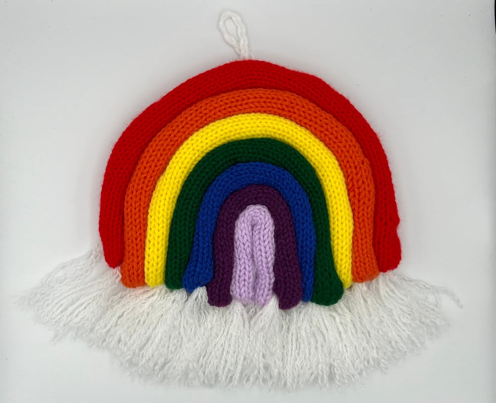 Image of Knit Rainbow Wall Hanging