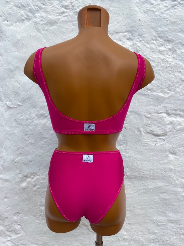 Image of Bikini alto Mediterráneo-Fucsia