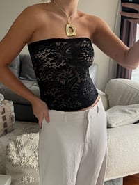 Image 2 of TUBE TOP - BLACK LACE