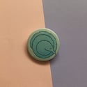 Worm on a String Badge (Blue)