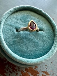 Image 15 of pink spinel ring with sterling silver twig band . size 5.25