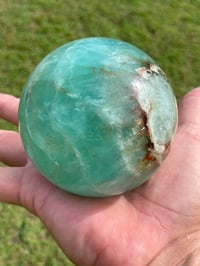 Image 11 of Aqua Fluorite Crystal Sphere #1822