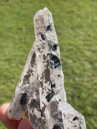 Image 13 of Mongolian Quartz with Calcite and Hematite Flowers #1617