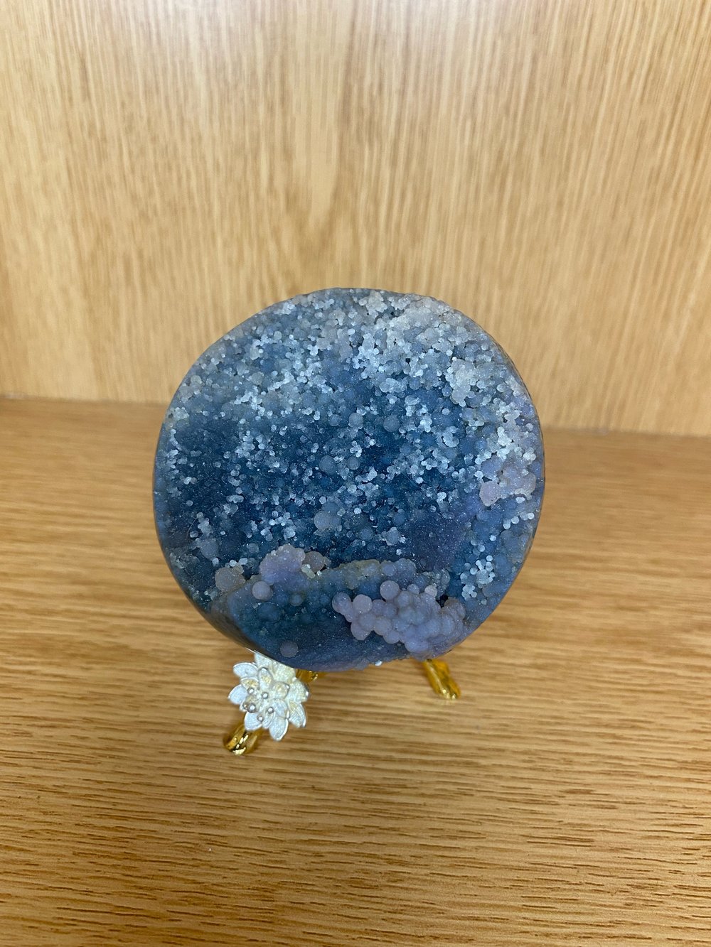 Large grape agate sphere 