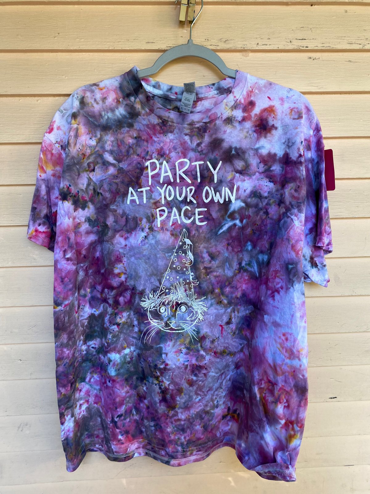 Image of XL Party At Your Own Pace Tie Dye Shirt 5