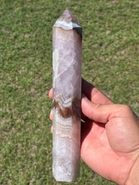 Image 3 of Large Lace Agate with Amethyst Generator #2659