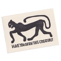 Image 1 of have you seen this creature linocut