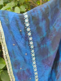 Image 9 of Poncho Woodstock Top -free size Greek blue