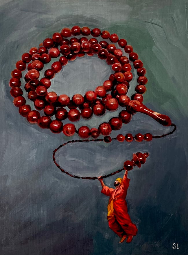 The Rope of God original oil painting | Safia Latif