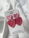 Pink glitter hearts